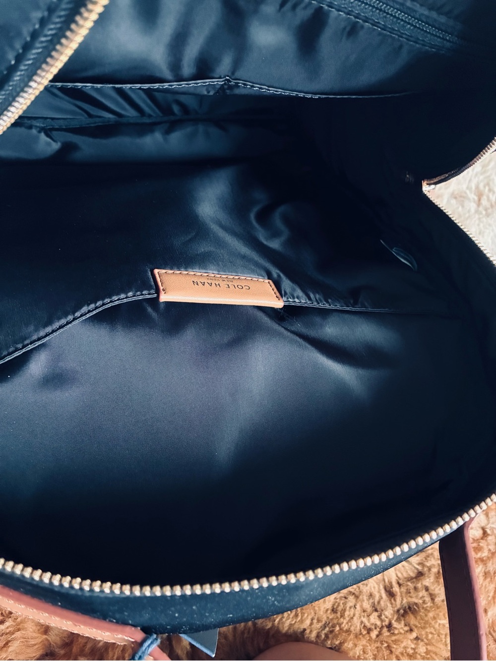👨🏻💼Cole Haan Black Backpack with Tan Accents NWT - Picture 11 of 17